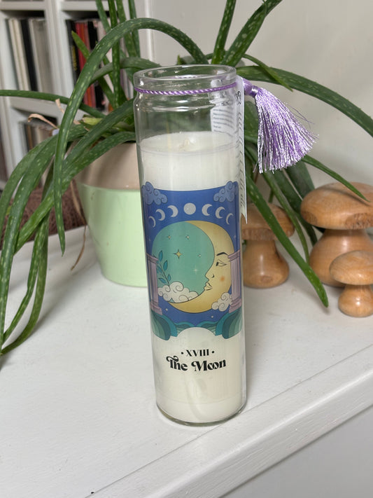 The Moon Glass Tube  Candle - Violet