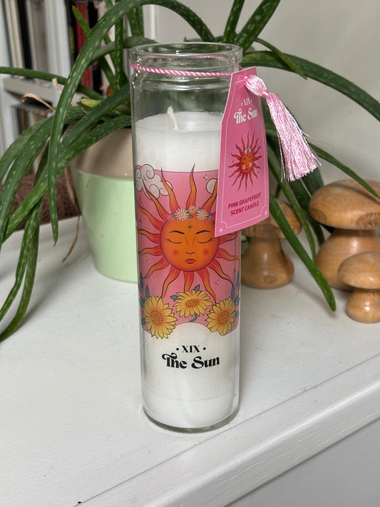 The Sun Glass Tube  Candle - Grapefruit