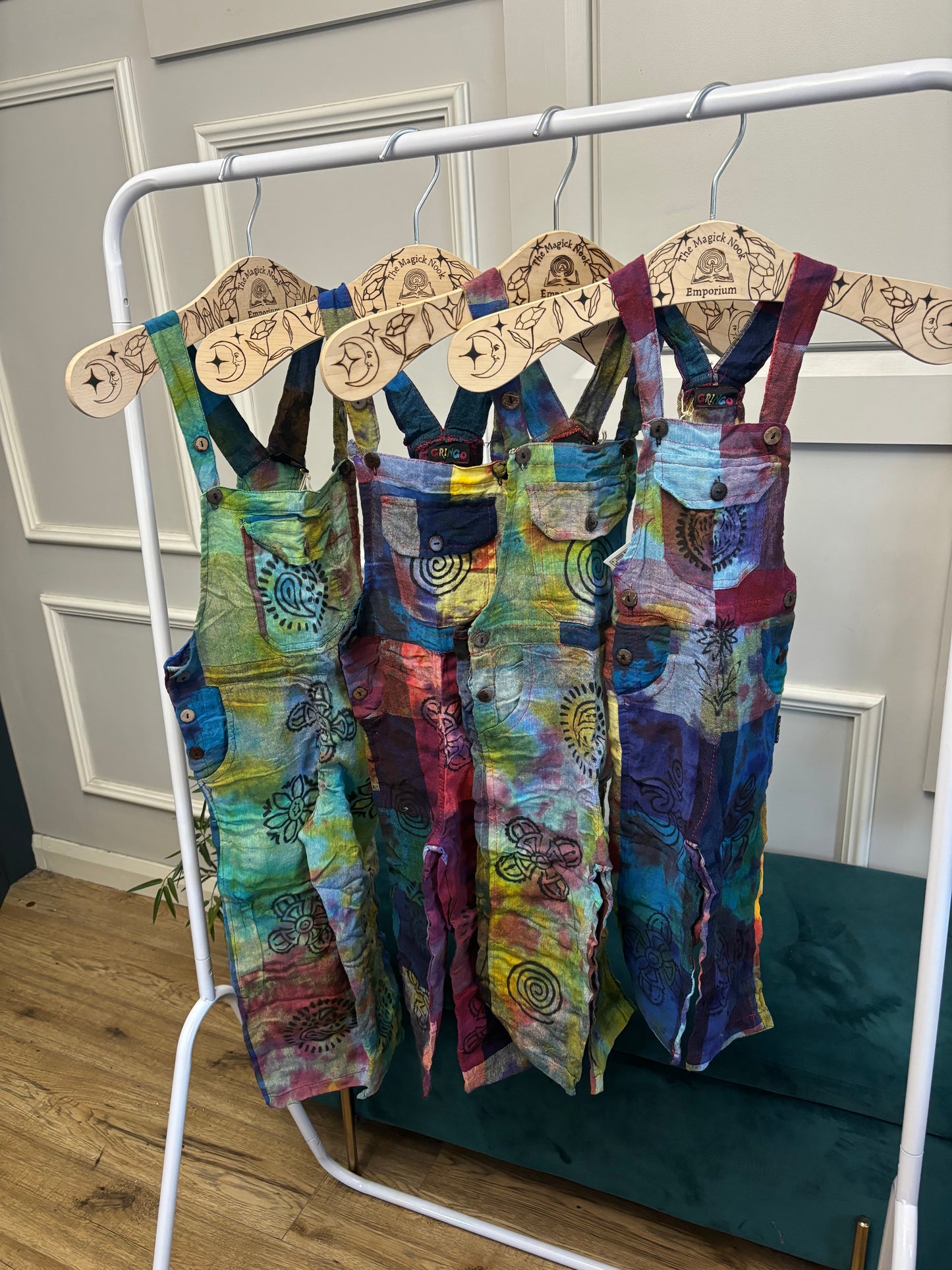 Kids Tie Dye Dungarees