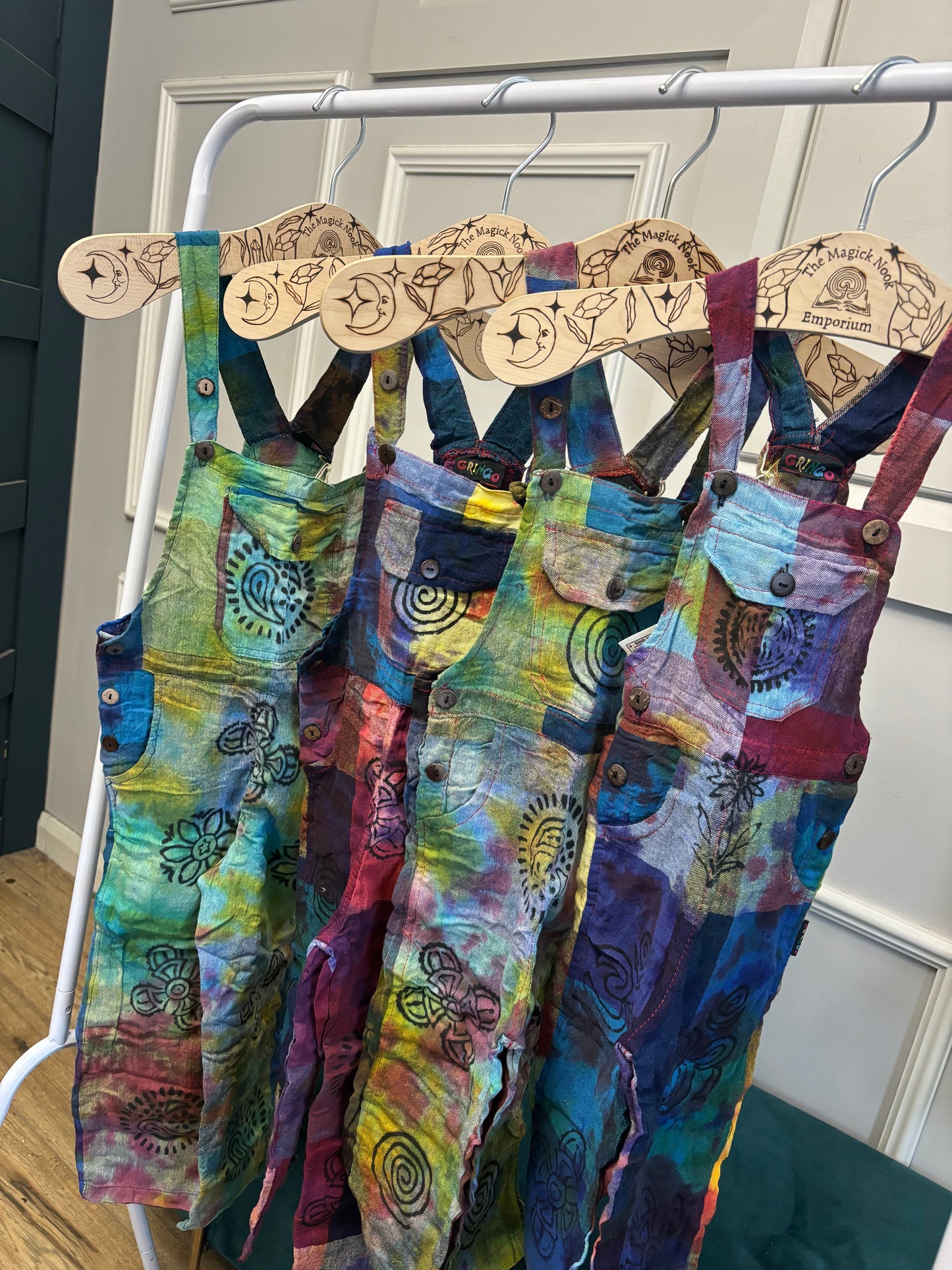 Kids Tie Dye Dungarees