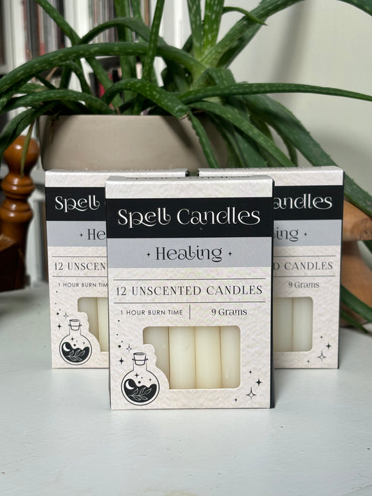 White Spell Candles 12pk