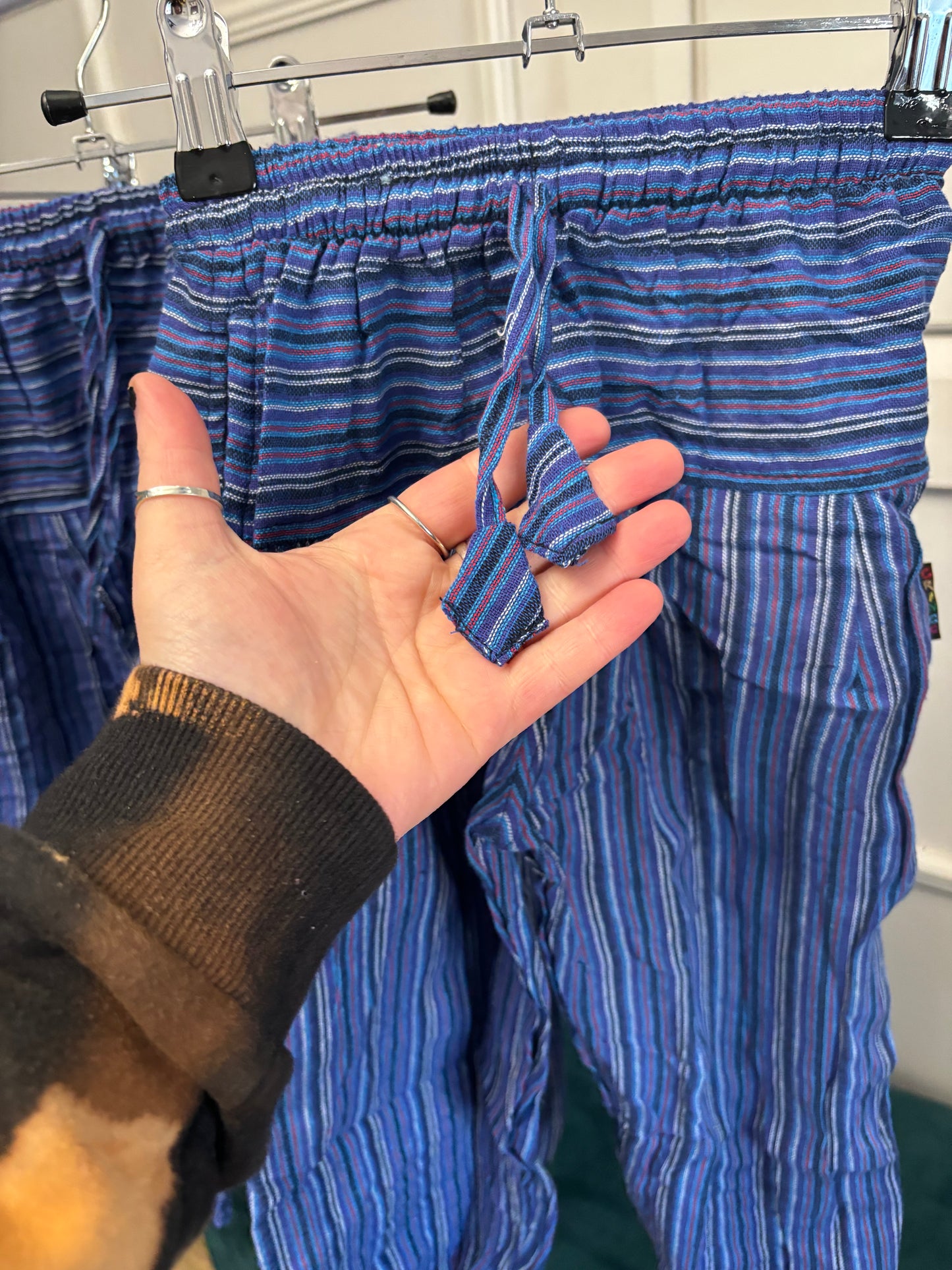 Kids Blue Stripe Harem Trousers