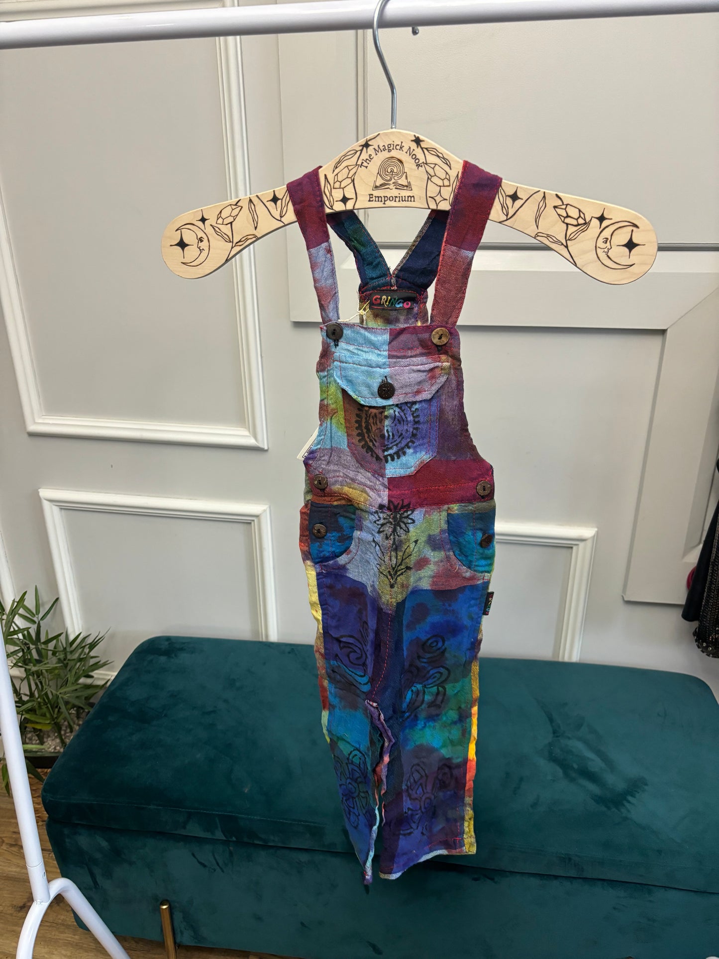 Kids Tie Dye Dungarees