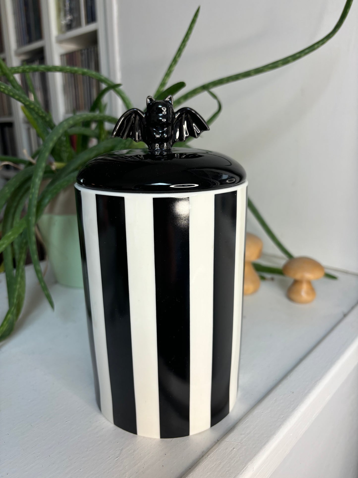 Striped Bat Storage Jar