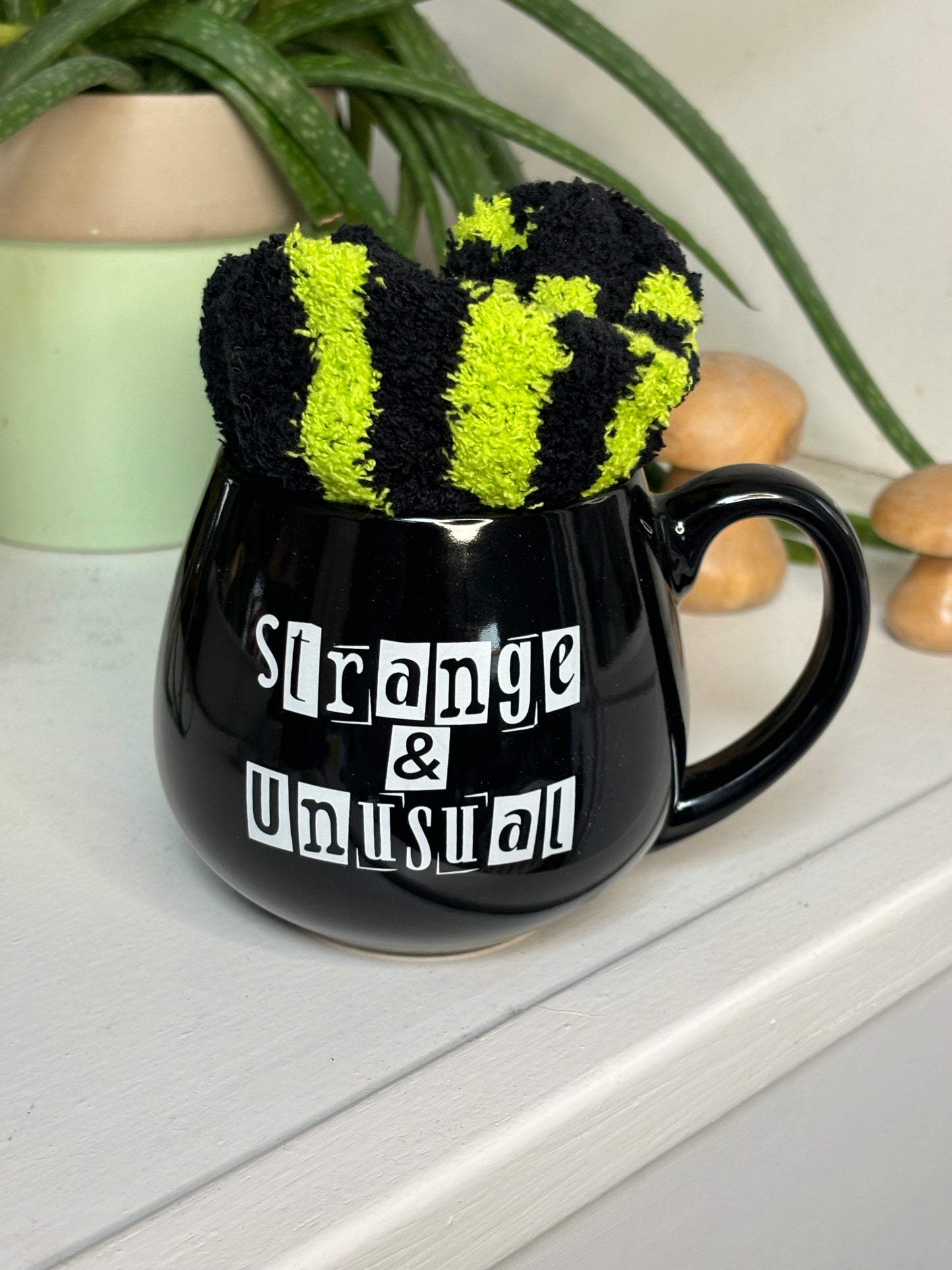 Strange and Unusual Mug and Sock Set