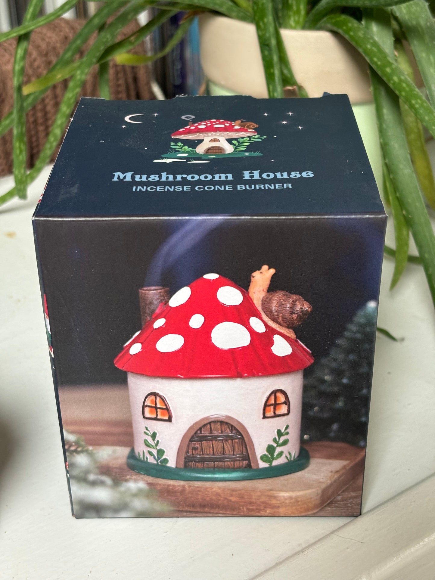 Mushroom House Incense Cone Burner