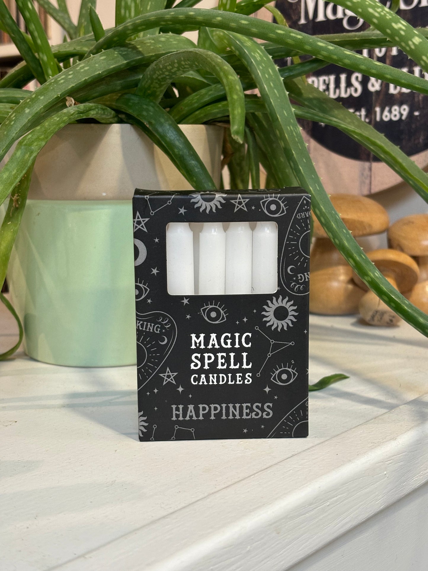 White Spell Candles 12pk - 'Happiness'
