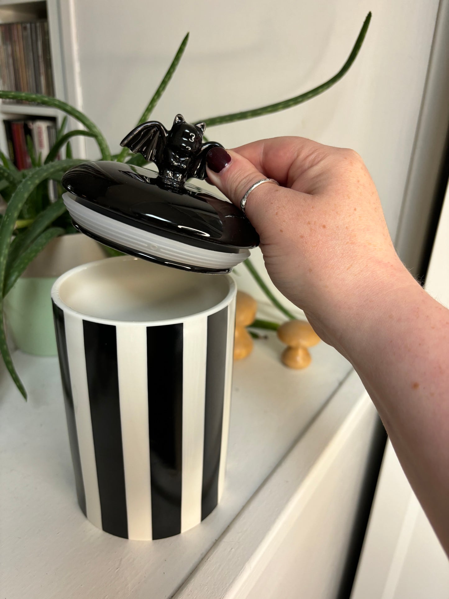 Striped Bat Storage Jar