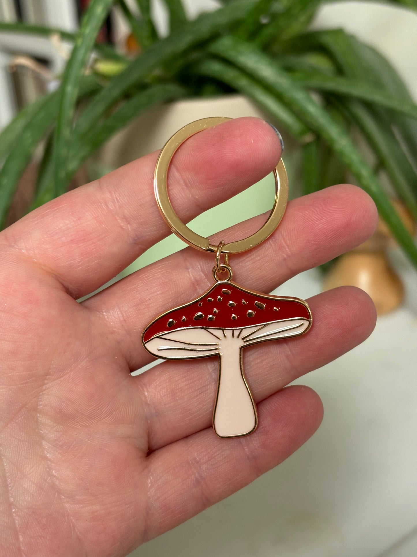 Lucky Toadstool Keyring