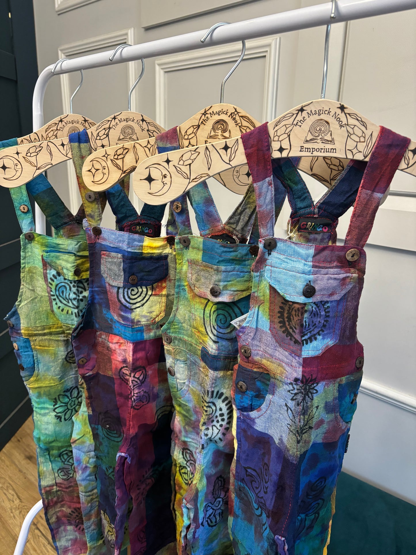 Kids Tie Dye Dungarees