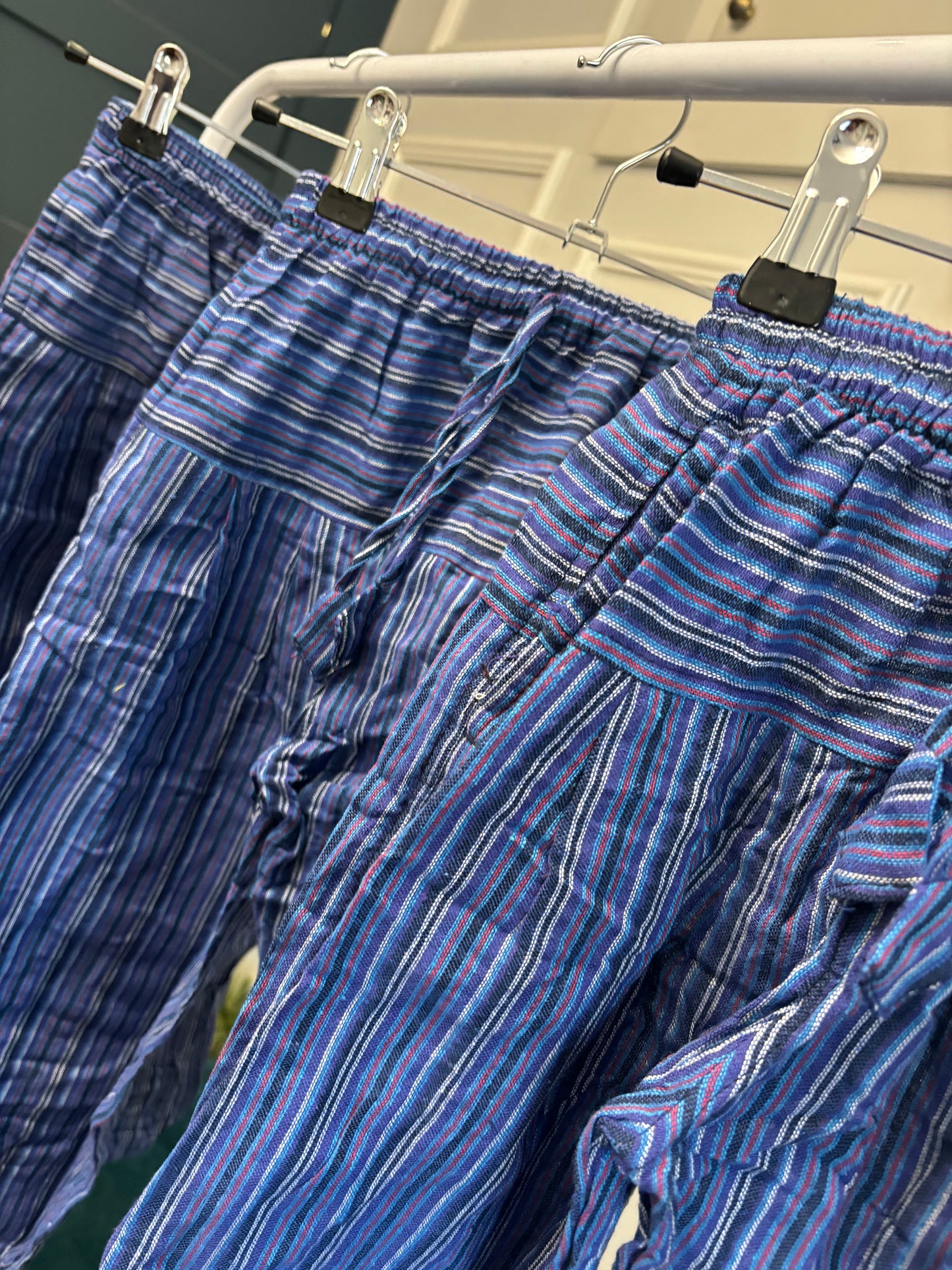 Kids Blue Stripe Harem Trousers