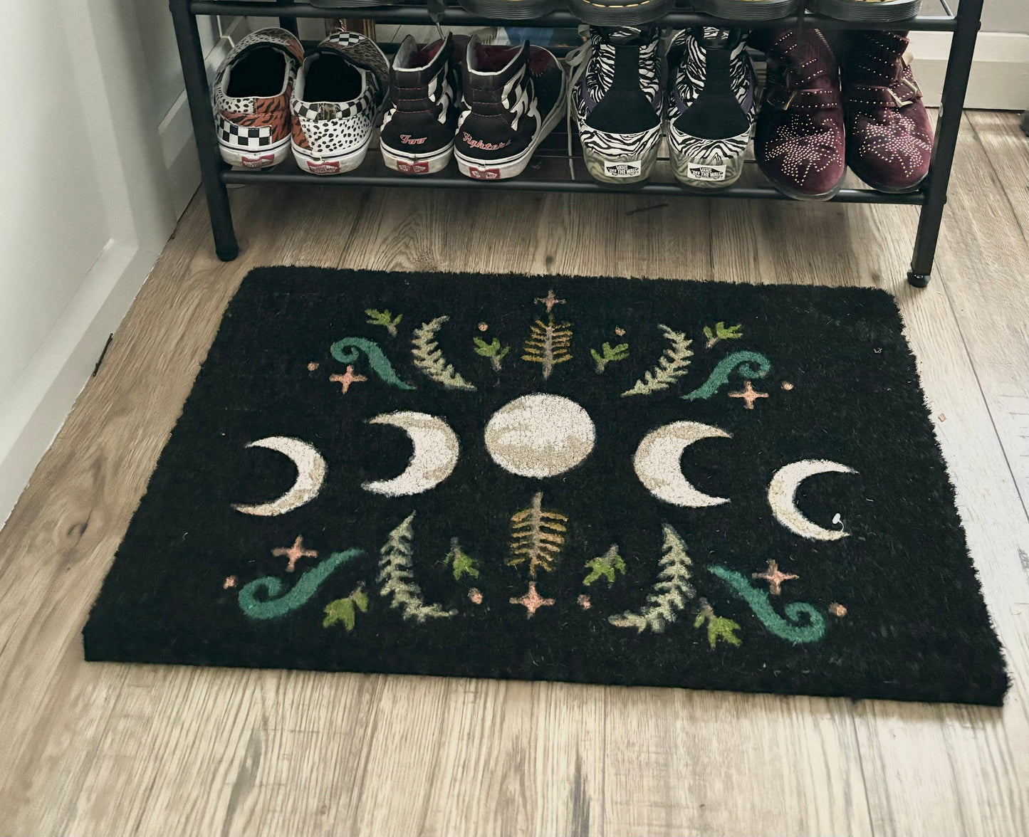 Dark Forest Moon Phase Coir Doormat