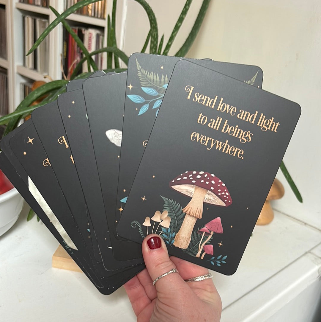 Dark Forest Affirmation Cards & Stand