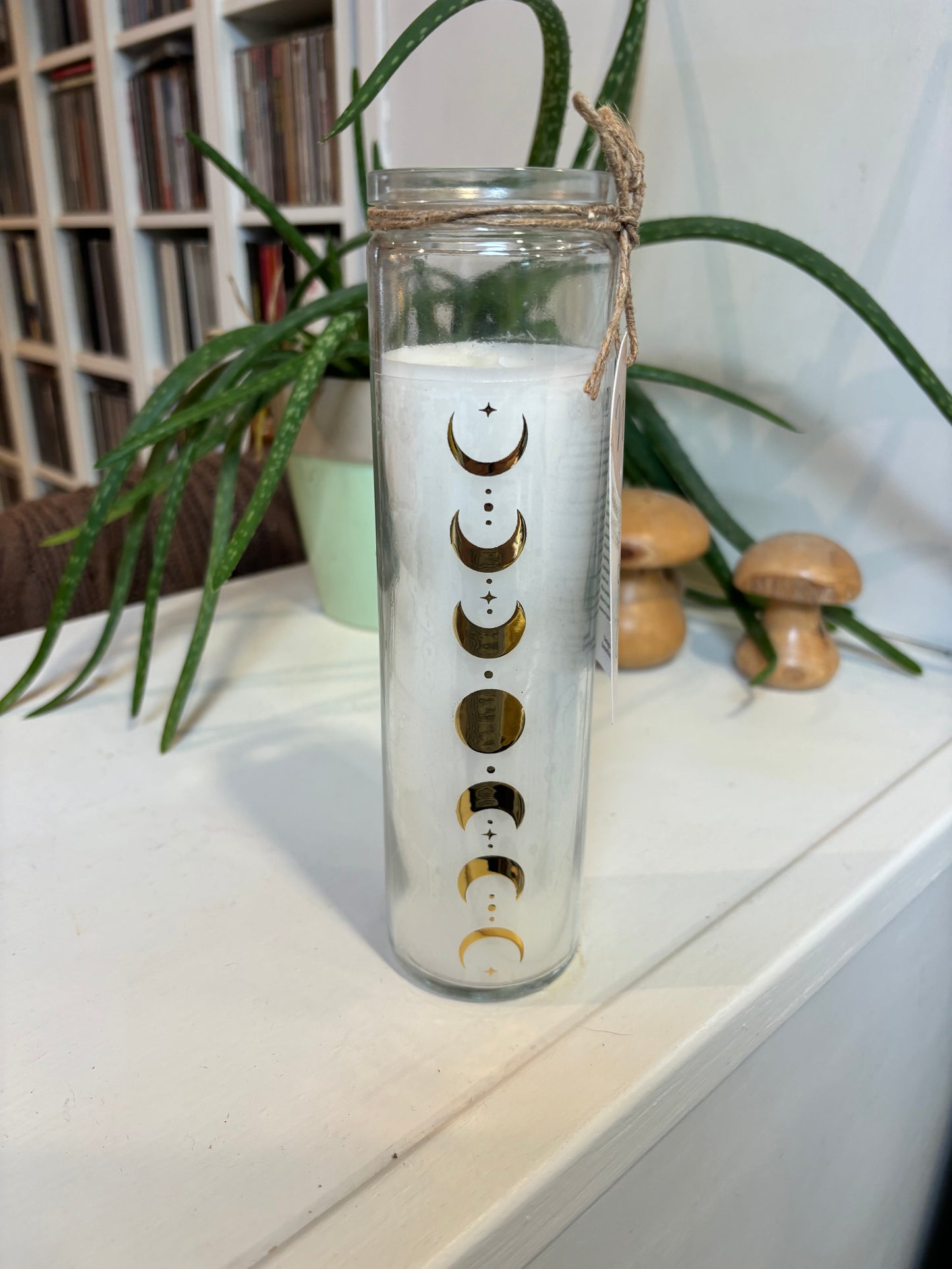 Moon Phase Glass Tube  Candle - Coconut Scent