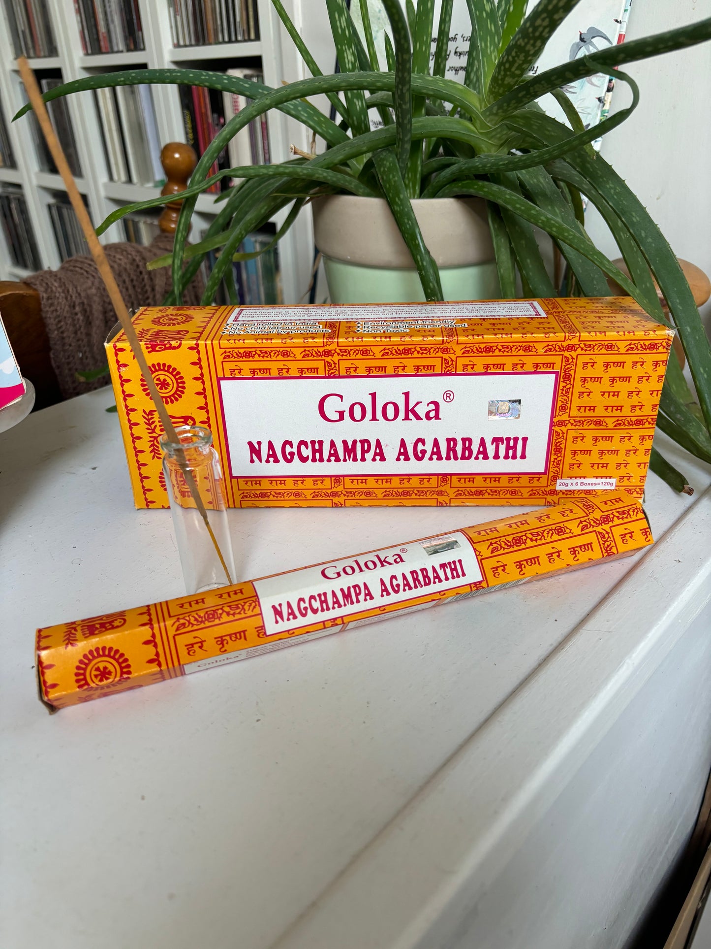 Goloka Nagchampa Agarbathi Incense Sticks 20g Hexa Box