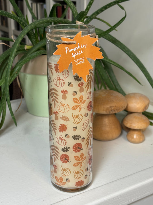 Autumn Leaves Pumpkin Spice Scented Tube Candle