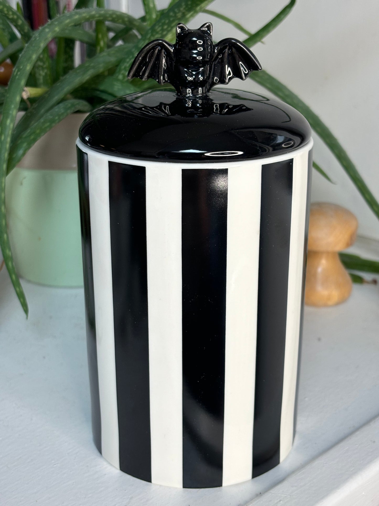 Striped Bat Storage Jar