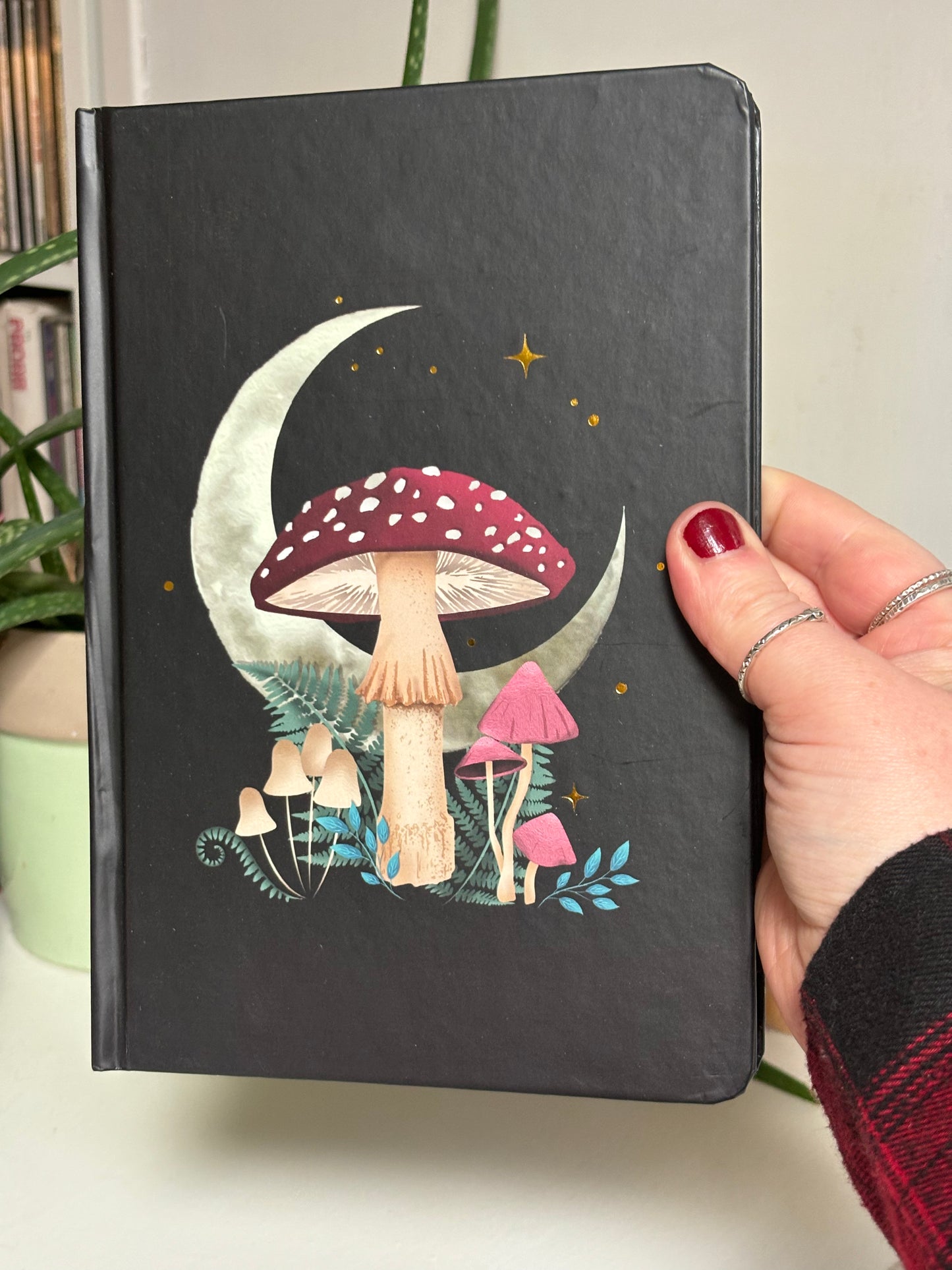 Dark Forest Mushroom Lined Notebook