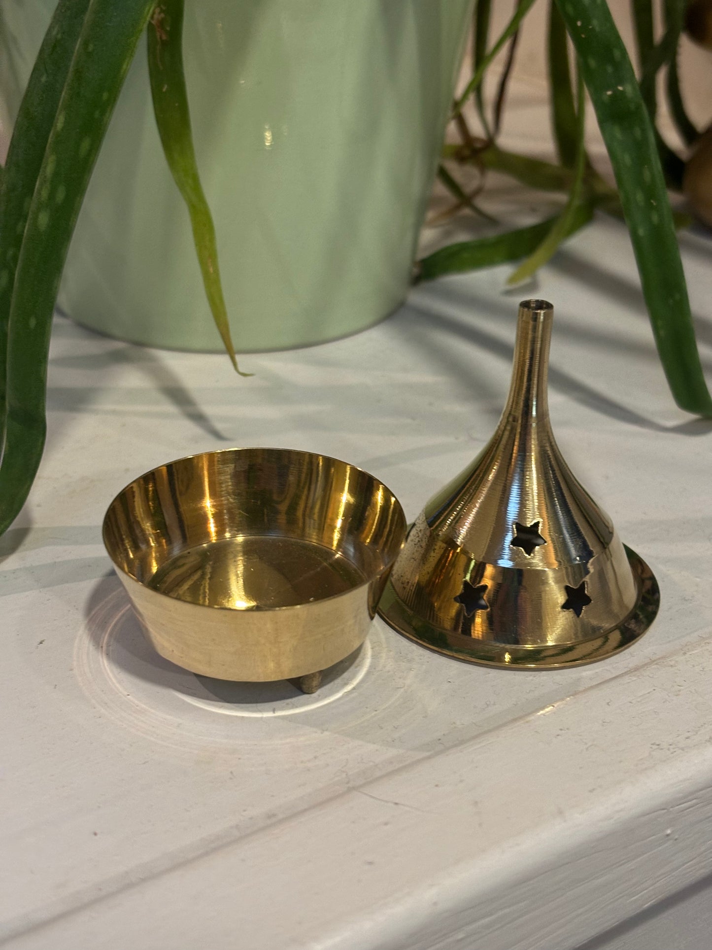 Brass Incense Holder - Star