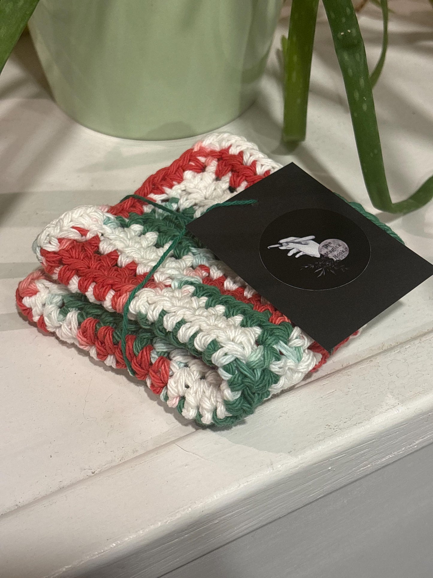 Handmade Christmas Cotton Dishcloth