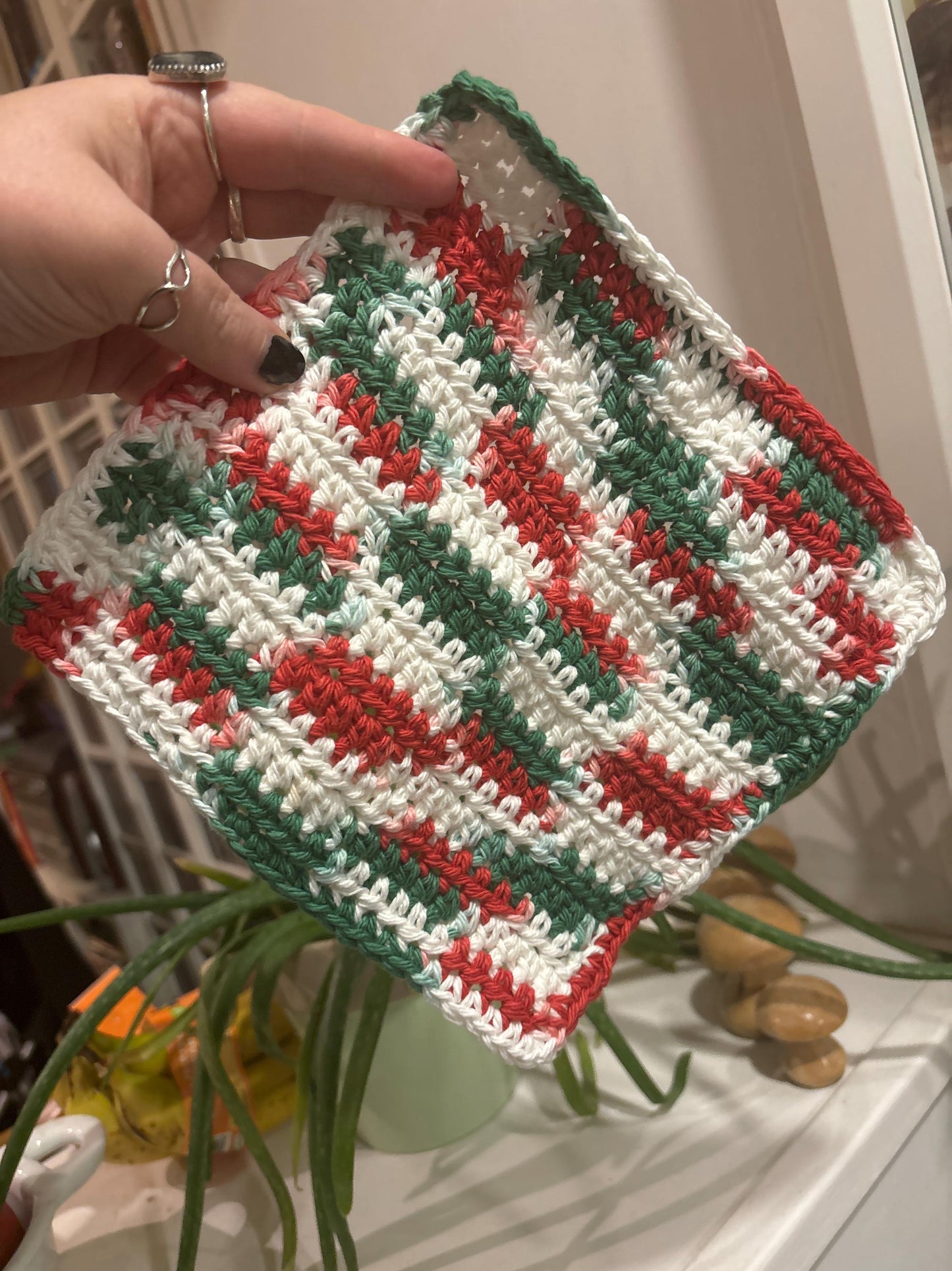 Handmade Christmas Cotton Dishcloth