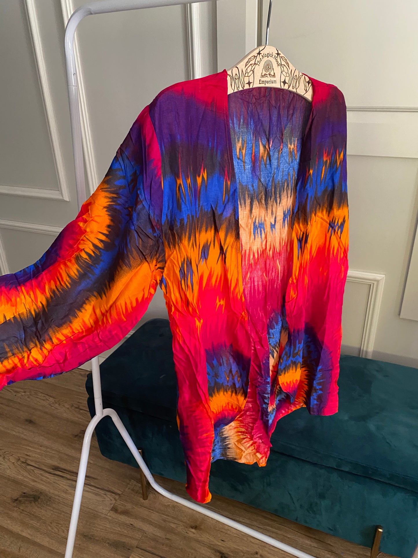 Swirl Tie Dye Open Front Kimono - Various Colours