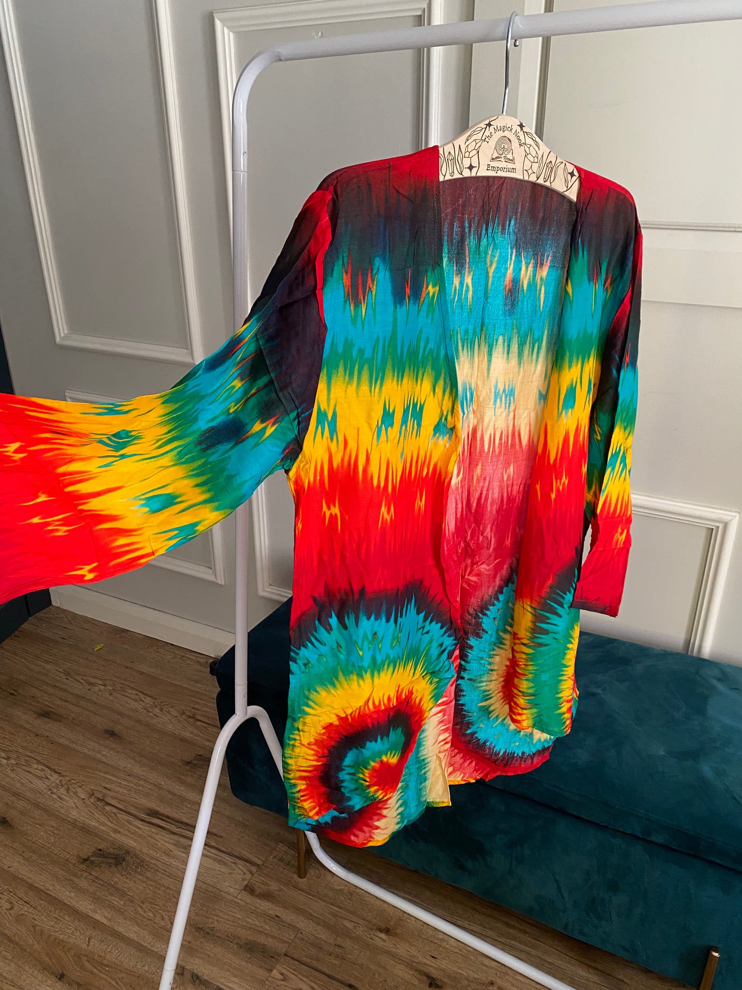 Swirl Tie Dye Open Front Kimono - Various Colours