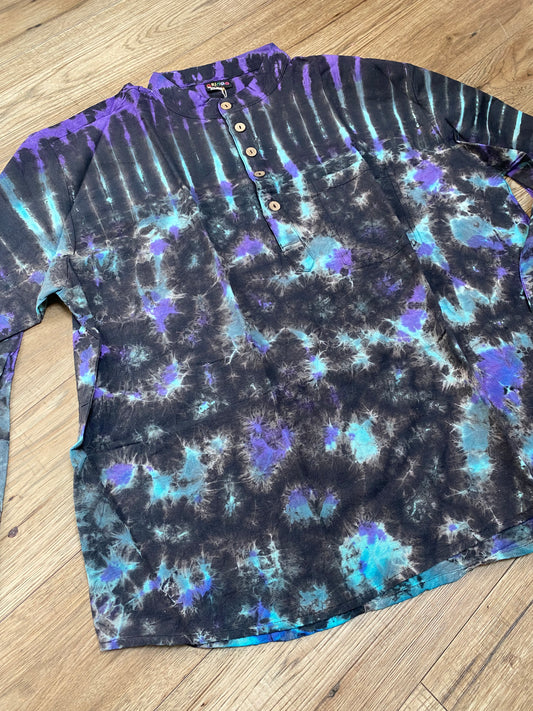 Tie Dye Button Cotton Shirt