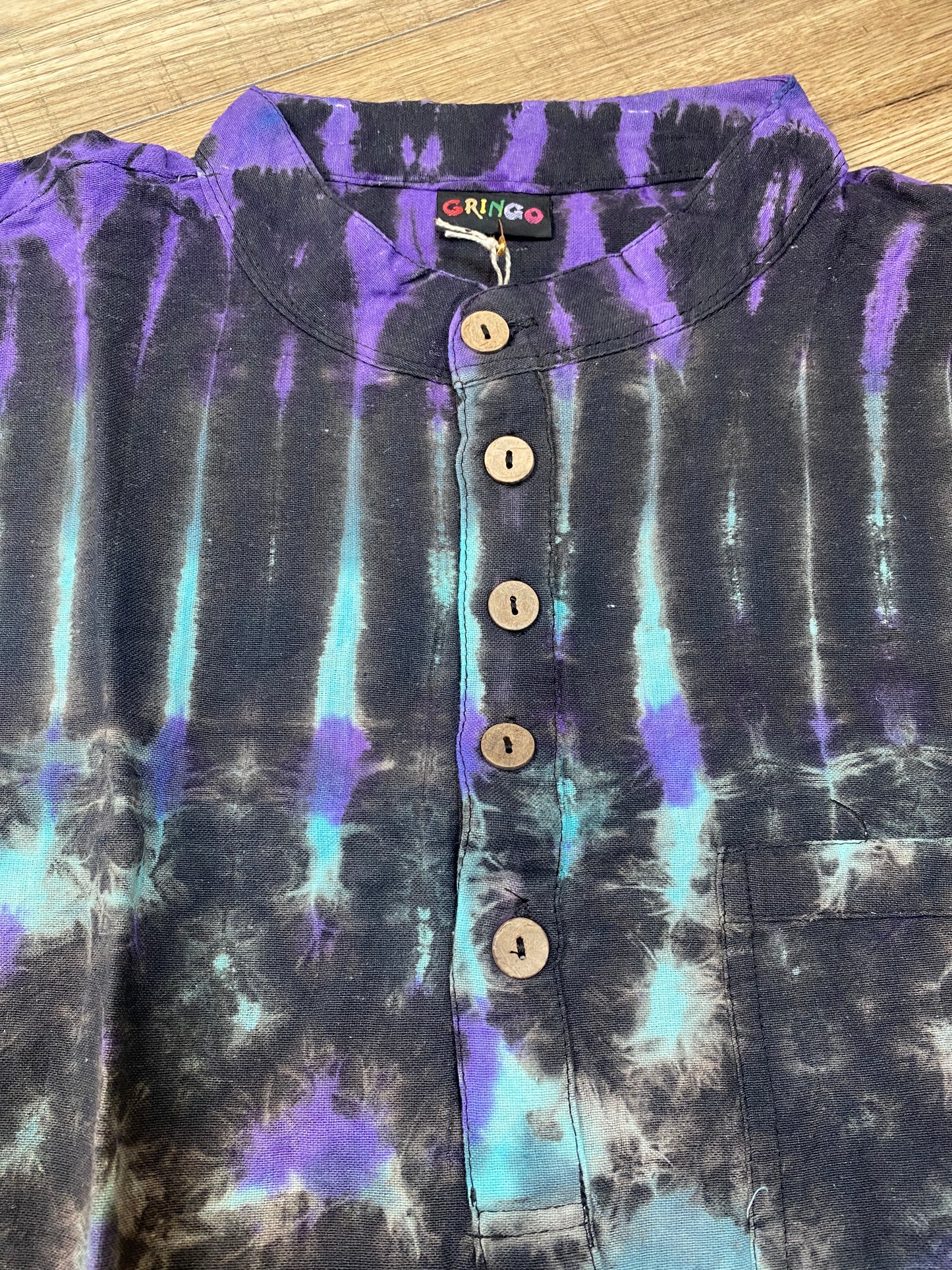 Tie Dye Button Cotton Shirt