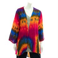 Swirl Tie Dye Open Front Kimono - Various Colours