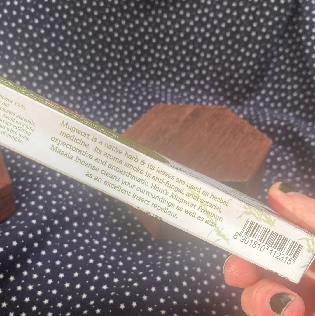 Hem Mugwort Premium Masala Incense 15g