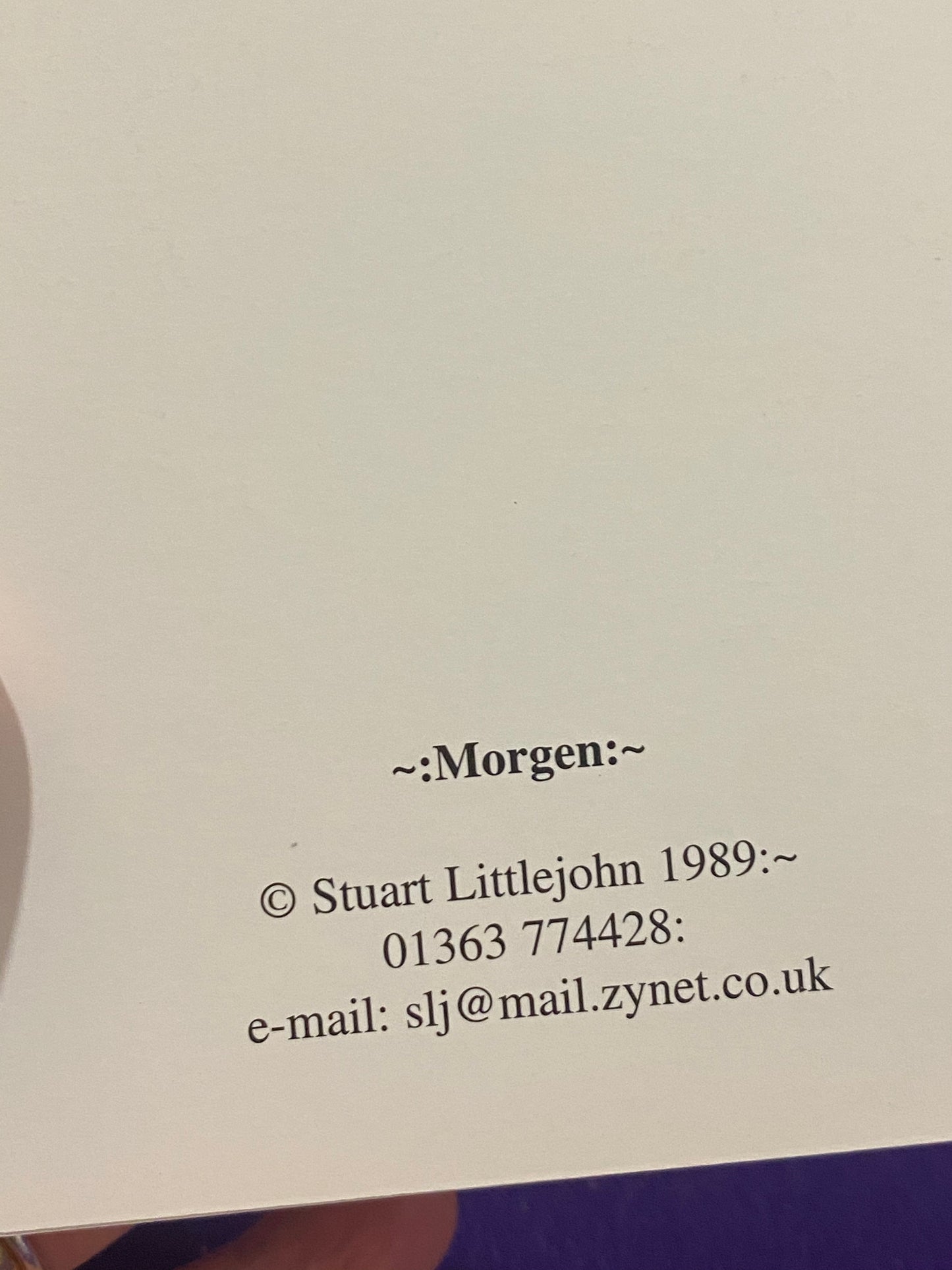 Art Card - Morgen by Stuart Littlejohn